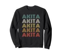Funny Vintage 70s Text Design: Akita | Akita Dog Owner & Fan Sweatshirt