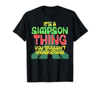 Funny Vintage 80s/90s Computer Game Simpson Family Name T-Shirt
