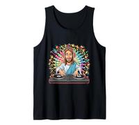 Funny Vintage Jesus Christ DJ - Holy Turntables Music Lover Débardeur