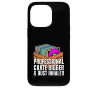 Funny Vinyl Record Collector Crate Digger Dust Inhaler Coque pour iPhone 13 Pro