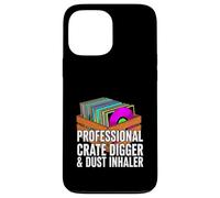 Funny Vinyl Record Collector Crate Digger Dust Inhaler Coque pour iPhone 13 Pro Max