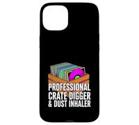 Funny Vinyl Record Collector Crate Digger Dust Inhaler Coque pour iPhone 15 Plus
