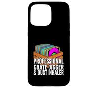 Funny Vinyl Record Collector Crate Digger Dust Inhaler Coque pour iPhone 15 Pro Max