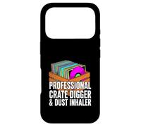 Funny Vinyl Record Collector Crate Digger Dust Inhaler Coque pour iPhone 17 Pro