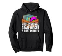 Funny Vinyl Record Collector Crate Digger Dust Inhaler Sweat à Capuche