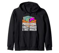 Funny Vinyl Record Collector Crate Digger Dust Inhaler Sweat à Capuche
