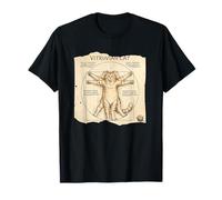 Funny Vitruve Fat Orange Cat Bad Golden Ratio Phi Da Vinci T-Shirt
