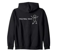 Funny Volleyball Today Happy Stick Human Leap of Joy Sweat à Capuche