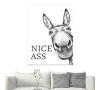 Funny Wall Art- Modern Picture Home Decor Artwork, Funny Abstract Wall Artfor Restroom Dining Room Entryway Over Bed | Housewarming Birthday Gift, Powder Room Accent, Conversation Starter Piece