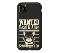 Funny Wanted Dead and Alive Chat de Schrödinger Coque pour iPhone 11 Pro Max