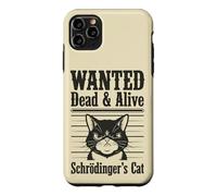 Funny Wanted Dead and Alive Chat de Schrödinger Coque pour iPhone 11 Pro Max