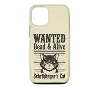 Funny Wanted Dead and Alive Chat de Schrödinger Coque pour iPhone 12/12 Pro