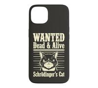 Funny Wanted Dead and Alive Chat de Schrödinger Coque pour iPhone 13
