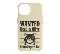 Funny Wanted Dead and Alive Chat de Schrödinger Coque pour iPhone 14