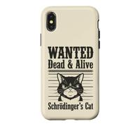 Funny Wanted Dead and Alive Schrödinger's Cat Schrodinger Coque pour iPhone X/XS