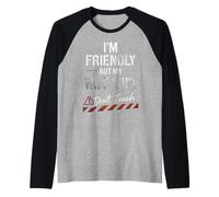 Funny Warning Husband Joke I’m Friendly But My Wife ISN’t Manche Raglan
