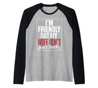 Funny Warning Husband Joke I’m Friendly But My Wife ISN’t Manche Raglan
