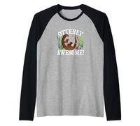 Funny Watercolor Womens Otterly Awesome River Otter Lover Manche Raglan