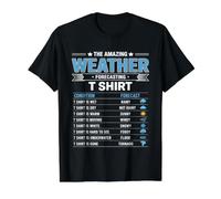 Funny Weather Forecast for Meteorologists T-Shirt Graphique avec Valeur, Homme, Noir, XL