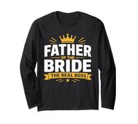 Funny Wedding Family Father of The Bride The Real Boss Manche Longue