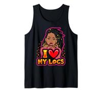Funny Weed I Love My Locs Black Queen Dreadlocks pour Femmes et Filles Débardeur