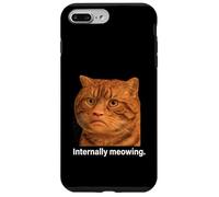 Funny Weird Cat Face Meme Silly Hilarious Mad Cat Confused Coque pour iPhone 7 Plus/8 Plus