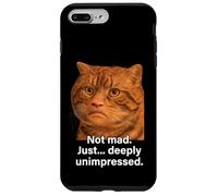 Funny Weird Cat Face Meme Silly Hilarious Mad Cat Confused Coque pour iPhone 7 Plus/8 Plus