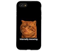 Funny Weird Cat Face Meme Silly Hilarious Mad Cat Confused Coque pour iPhone SE (2020) / 7/8