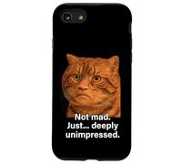 Funny Weird Cat Face Meme Silly Hilarious Mad Cat Confused Coque pour iPhone SE (2020) / 7/8
