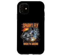 Funny Welder Sparks Fly Fabricator Humor Design Coque pour iPhone 11