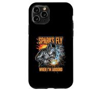 Funny Welder Sparks Fly Fabricator Humor Design Coque pour iPhone 11 Pro