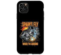 Funny Welder Sparks Fly Fabricator Humor Design Coque pour iPhone 11 Pro Max