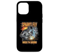 Funny Welder Sparks Fly Fabricator Humor Design Coque pour iPhone 12/12 Pro