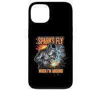 Funny Welder Sparks Fly Fabricator Humor Design Coque pour iPhone 13