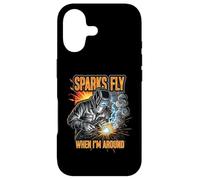 Funny Welder Sparks Fly Fabricator Humor Design Coque pour iPhone 17