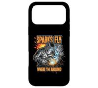 Funny Welder Sparks Fly Fabricator Humor Design Coque pour iPhone 17 Pro Max