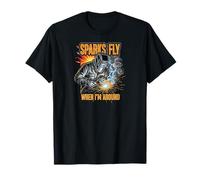 Funny Welder Sparks Fly Fabricator Humor Design T-Shirt