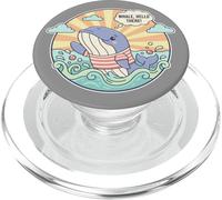 Funny Whale Hello There, Adorable Fan des créatures de l'océan PopSockets PopGrip pour MagSafe