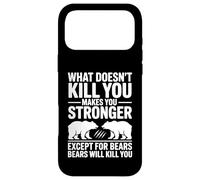 Funny What Doesn't Kill You Except Bears Joke Coque pour iPhone 17 Pro Max