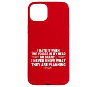 Funny When The Voices Go Silent Sarcastic Coque pour iPhone 15 Plus
