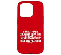 Funny When The Voices Go Silent Sarcastic Coque pour iPhone 15 Pro