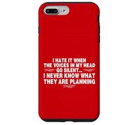 Funny When The Voices Go Silent Sarcastic Coque pour iPhone 7 Plus/8 Plus