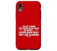 Funny When The Voices Go Silent Sarcastic Coque pour iPhone XR