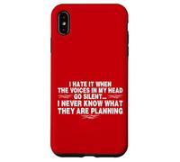 Funny When The Voices Go Silent Sarcastic Coque pour iPhone XS Max