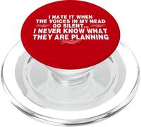 Funny When The Voices Go Silent Sarcastic PopSockets PopGrip pour MagSafe