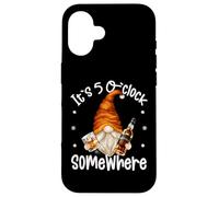 Funny Whiskey Dad GNOME Men Quote Its 5 O Clock Somewhere Coque pour iPhone 16