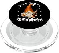 Funny Whiskey Dad GNOME Men Quote Its 5 O Clock Somewhere PopSockets PopGrip pour MagSafe