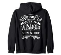Funny Whiskey Goes in Wisdom Comes Out Day Drinking Drinker Sweat à Capuche