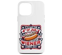 Funny Wiener sort un Hotdog Design le 4 juillet Coque pour iPhone 13 Pro Max