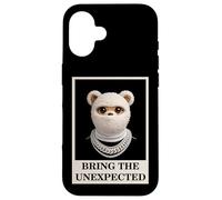 Funny Wild Teddy Bear with Fur Mask Bring The Unexpected Coque pour iPhone 16